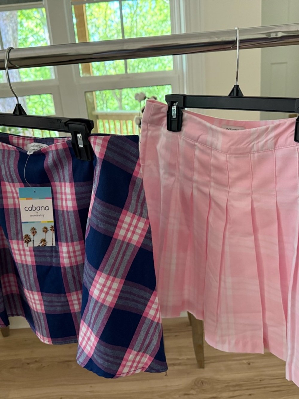 Lot of 2 NWT Cabana Life Preppy Pink Pleated Tennis Skirts Size Small -Belk